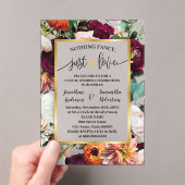 Nothing Fancy Just Love Elopement Wine Navy アクリル招待状 (インサイチュ (ポータブル))