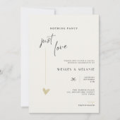 Nothing Fancy Just Love Minimal Wedding Invitation 招待状 (正面)