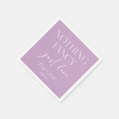 Nothing Fancy Just Love Minimalist Casual Wedding スタンダードカクテルナプキン (角)