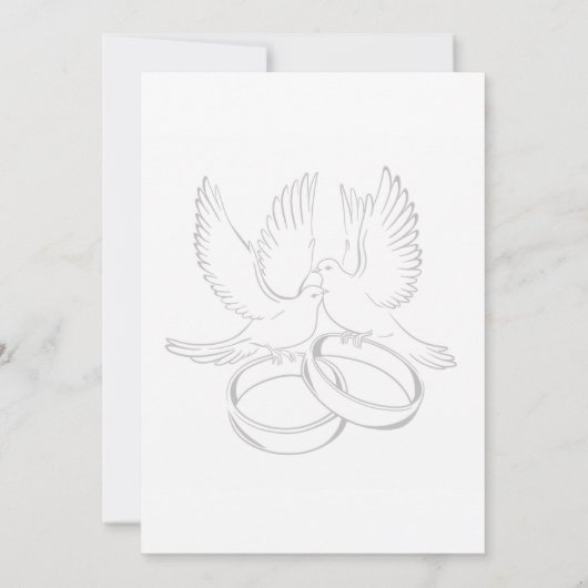 Nothing Fancy Just Love Minimalist Casual Wedding  招待状 (裏面)