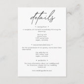 Nothing Fancy Just Love Minimalist Wedding Details エンクロージャーカード (正面)
