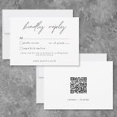 Nothing Fancy Just Love Minimalist Wedding QR Code 出欠カード