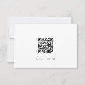 Nothing Fancy Just Love Minimalist Wedding QR Code 出欠カード (裏面)