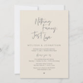 Nothing Fancy Just Love, Modern Wedding Dinner 招待状 (正面)