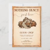 Nothing Fancy Just Love Photo QR Code Wedding   招待状 (正面)