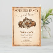 Nothing Fancy Just Love Photo QR Code Wedding   招待状 (スタンド正面)