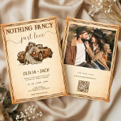 Nothing Fancy Just Love Photo QR Code Wedding   招待状