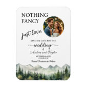 Nothing Fancy Just Love Photo Save the Date マグネット (縦)