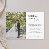 Nothing Fancy Just Love QR Code RSVP Photo Wedding 招待状