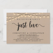 Nothing Fancy Just Love, Rustic Wedding Dinner 招待状 (正面)