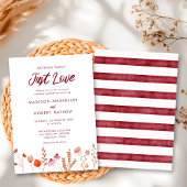 Nothing Fancy Just Love Rustic Wildflower Wedding 招待状