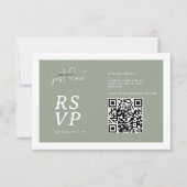 Nothing Fancy Just Love Sage Green QR-code RSVP  (正面)