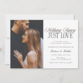 Nothing Fancy Just Love Wedding Invitation 招待状 (正面)