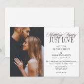 Nothing Fancy Just Love Wedding Reception 招待状 (正面/裏面)