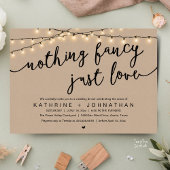 Nothing Fancy, Just Love, Wedding Reception Dinner 招待状