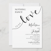 Nothing Fancy Just Love, Wedding, Script, Simple 招待状 (正面)