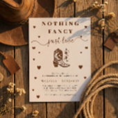 Nothing Fancy Just Love Western Rustic Wedding 招待状