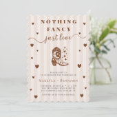 Nothing Fancy Just Love Western Rustic Wedding 招待状 (スタンド正面)