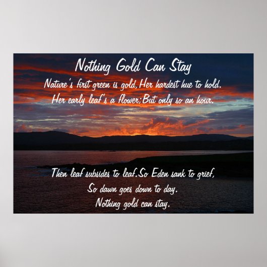 Nothing Gold Can Stay Poster ポスター (正面)