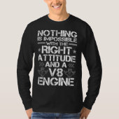 Nothing is impossible with a right attitude and a  tシャツ (正面)