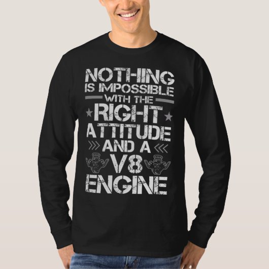 Nothing is impossible with a right attitude and a tシャツ (正面)