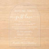 Nothing Just ファンシー Love Arch Wedding Reception アクリル招待状 (正面)