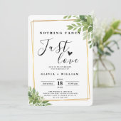 Nothing Just ファンシー Love Sage Green金ゴールド幾何学的 招待状 (スタンド正面)