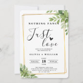 Nothing Just ファンシー Love Sage Green金ゴールド幾何学的 招待状 (正面)