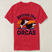 Nothing like Orcas Retro Killer Whale Design Tシャツ (デザイン正面)