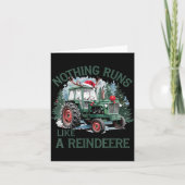 Nothing Runs Like A Reindeer Christmas Tractor Far カード (正面)