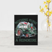 Nothing Runs Like A Reindeer Christmas Tractor Far カード (黄色い花)