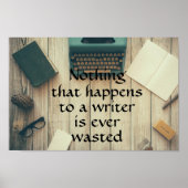 Nothing that happens to a writer is ever wasted ポスター (正面)