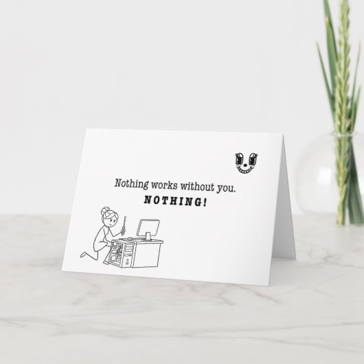 Nothing Works Without You. Nothing. サンキューカード (正面)