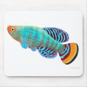 Nothobranchius Rachoviiの卵生メダカのマウスパッド マウスパッド