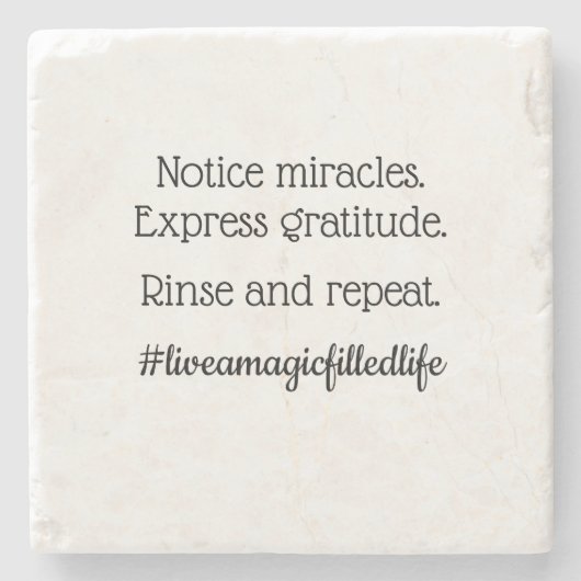 "Notice Miracles"石コースター(B) ストーンコースター (正面)