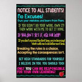 Notice To All Students Classroom Poster ポスター