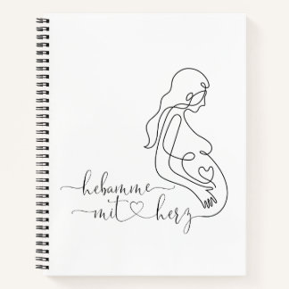Notizblock Hebamme mit Herz ノートブック