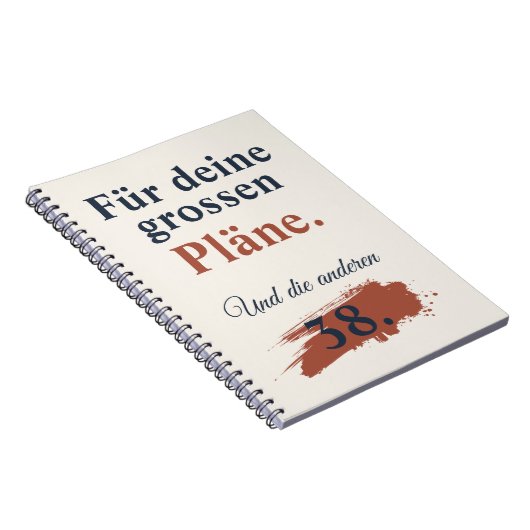 Notizbuch mit Spruch: Grosse Pläne und ... ノートブック (右側)