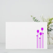 Notizpapier design tulpe lila Briefpapier pink 便箋 (スタンド正面)