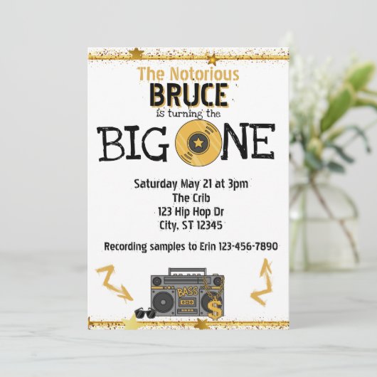 Notorious Big One Hip Hop 1st Birthday 招待状 (スタンド正面)