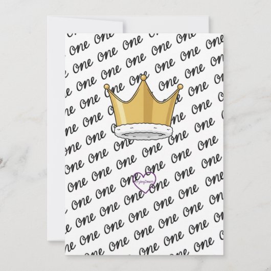 Notorious Big One Hip Hop 1st Birthday 招待状 (裏面)