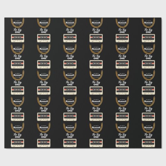 Notorious One 1st Birthday Black ラッピングペーパー (シーム)