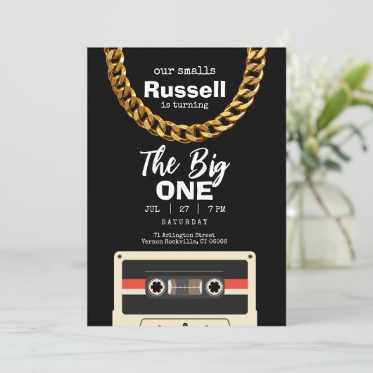 Notorious One 1st Birthday Invitation 招待状 (スタンド正面)