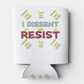 Notorious RBG最高裁判所サポート I Dissent Resist 缶クーラー (裏面)