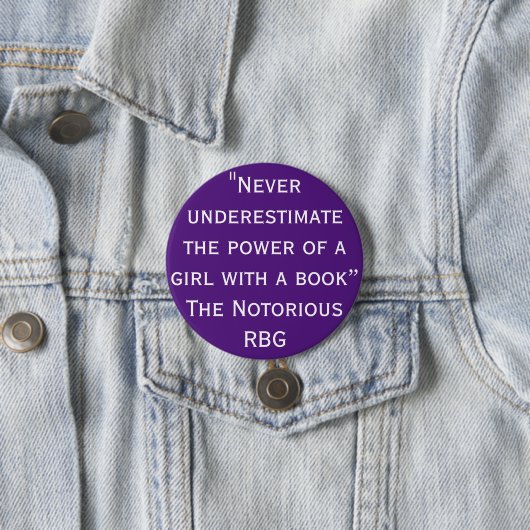 Notorious RBG Never Underestimate Quote 缶バッジ (インサイチュ)