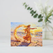 Notos God of the Southern Wind from Greek Mytholog ポストカード (スタンド正面)