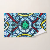 Notre Dameからの美しくエレガントなステンドグラス バスタオルセット (ハンドタオル)