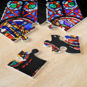 Notre Dameのカテドラルのカラフルのステンドグラス ジグソーパズル (側面)