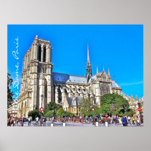 Notre Dameのカテドラルの写真の実例 ポスター