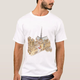 Notre Dameのカテドラル。 パリフランス Tシャツ
